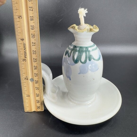 Dick Lehman Studio Art Pottery Oil Lamp Goshen Indiana New Unused Lamp VTG - Picture 3 of 15